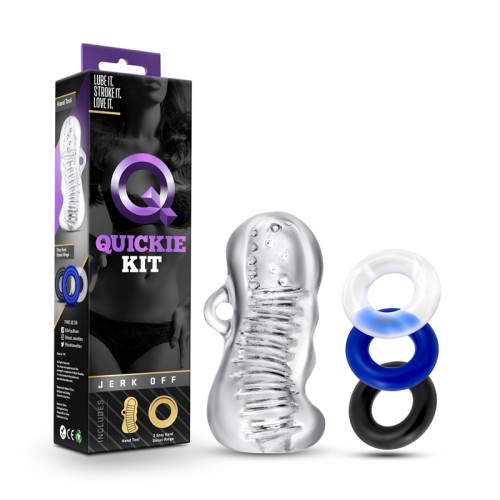 Quickie Kit Jerk Off Stroker and Cockring Set