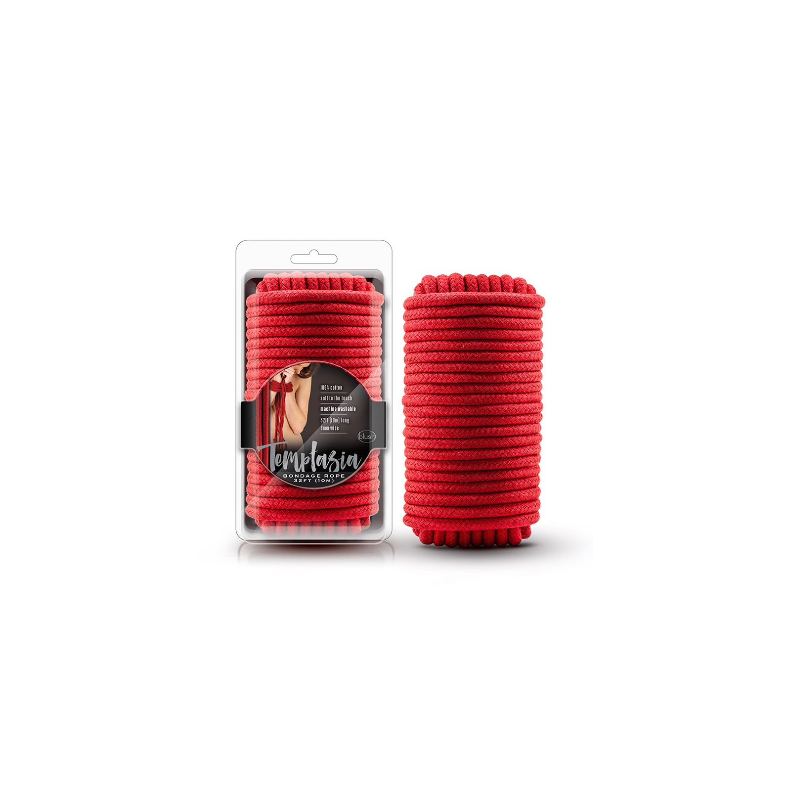 Temptasia Soft Bondage Rope 32ft Red