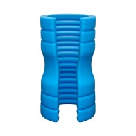 OptiMALE TRUSKYN Ribbed Silicone Stroker Blue