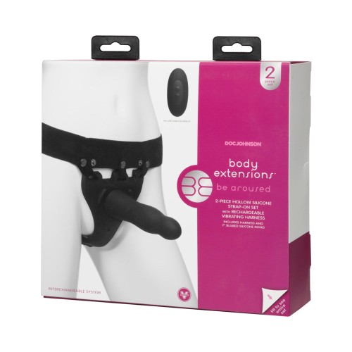 Set de Dong Hueco Slim Body Extensions para Placer con Strap-On