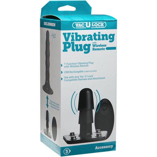 Vac-U-Lock Vibrating Plug Remote Controlled