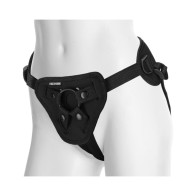 Vac-U-Lock Supreme Harness with Vibrating Plug