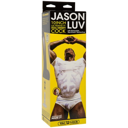 Jason Luv 10 inch ULTRASKYN Cock with Removable Vac-U-Lock Suction Cup Chocolate