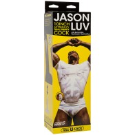 Jason Luv Polla de 10 Pulgadas ULTRASKYN con Ventosa Removible Chocolate