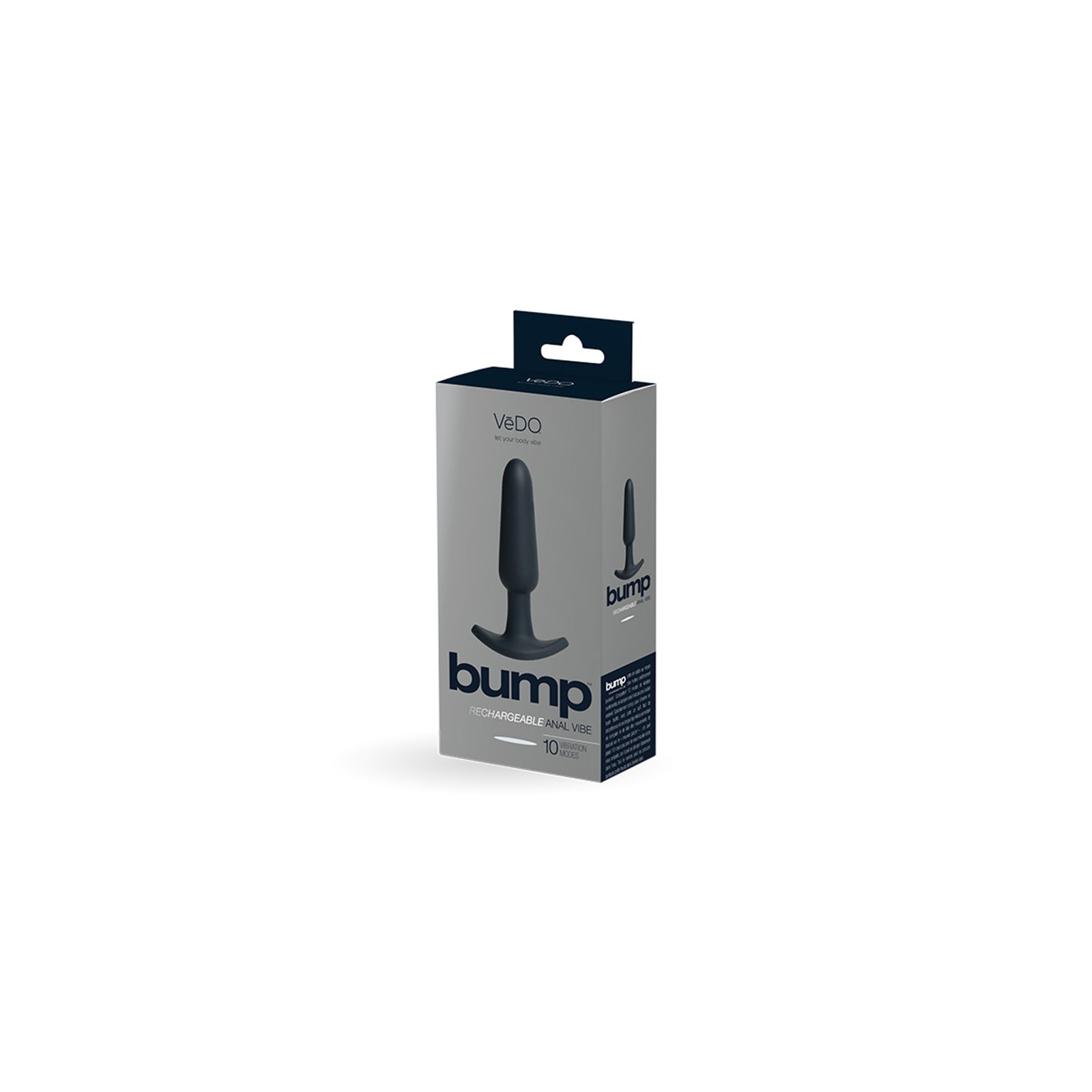 VeDO Bump Rechargeable Anal Vibe Just Black