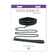 Sportsheets Lace Adjustable Collar & Leash for Passionate Play