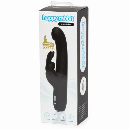 Vibrador Slim Rechargeable G-Spot Happy Rabbit Negro