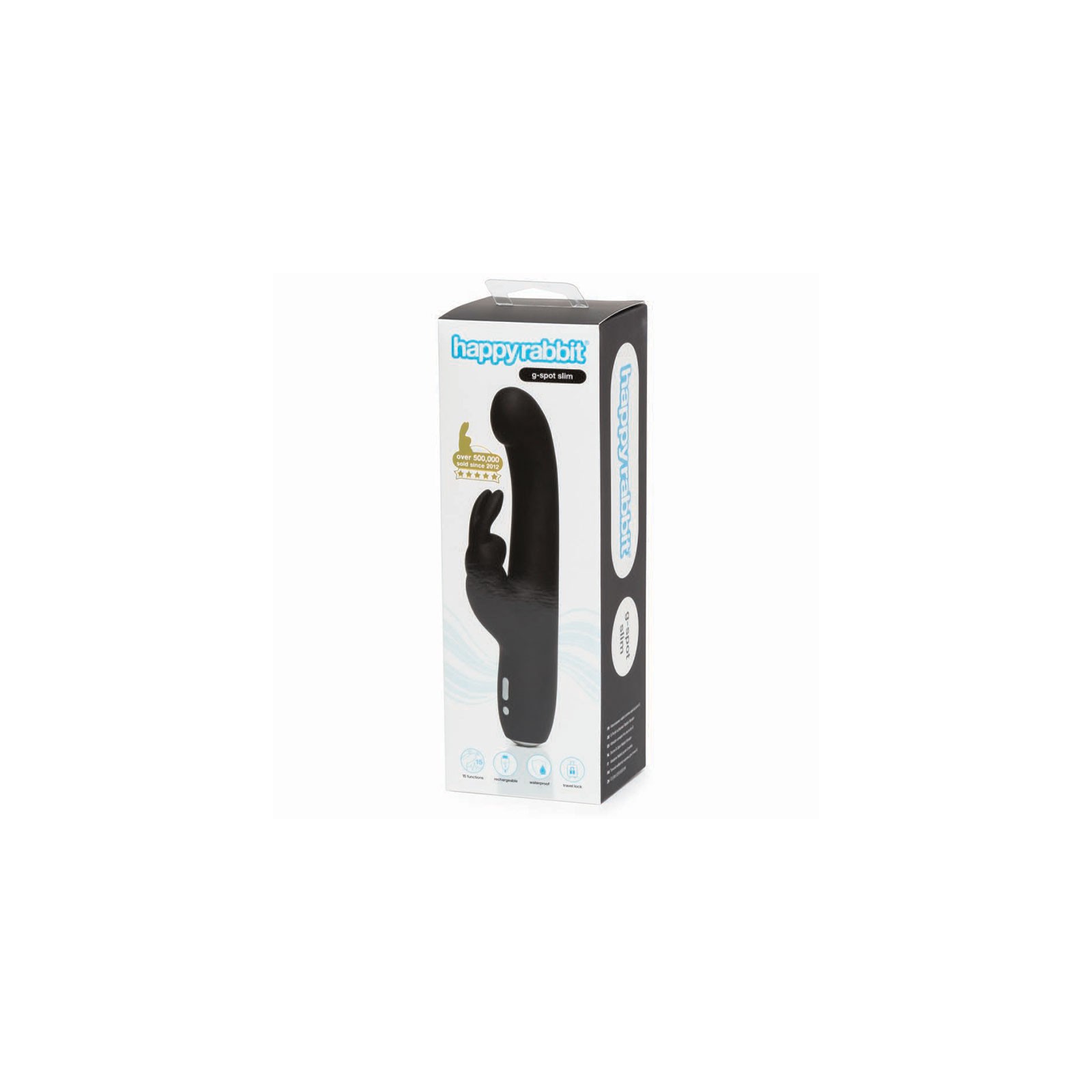 Happy Rabbit G-Spot Slim Rechargeable Vibrator in Black