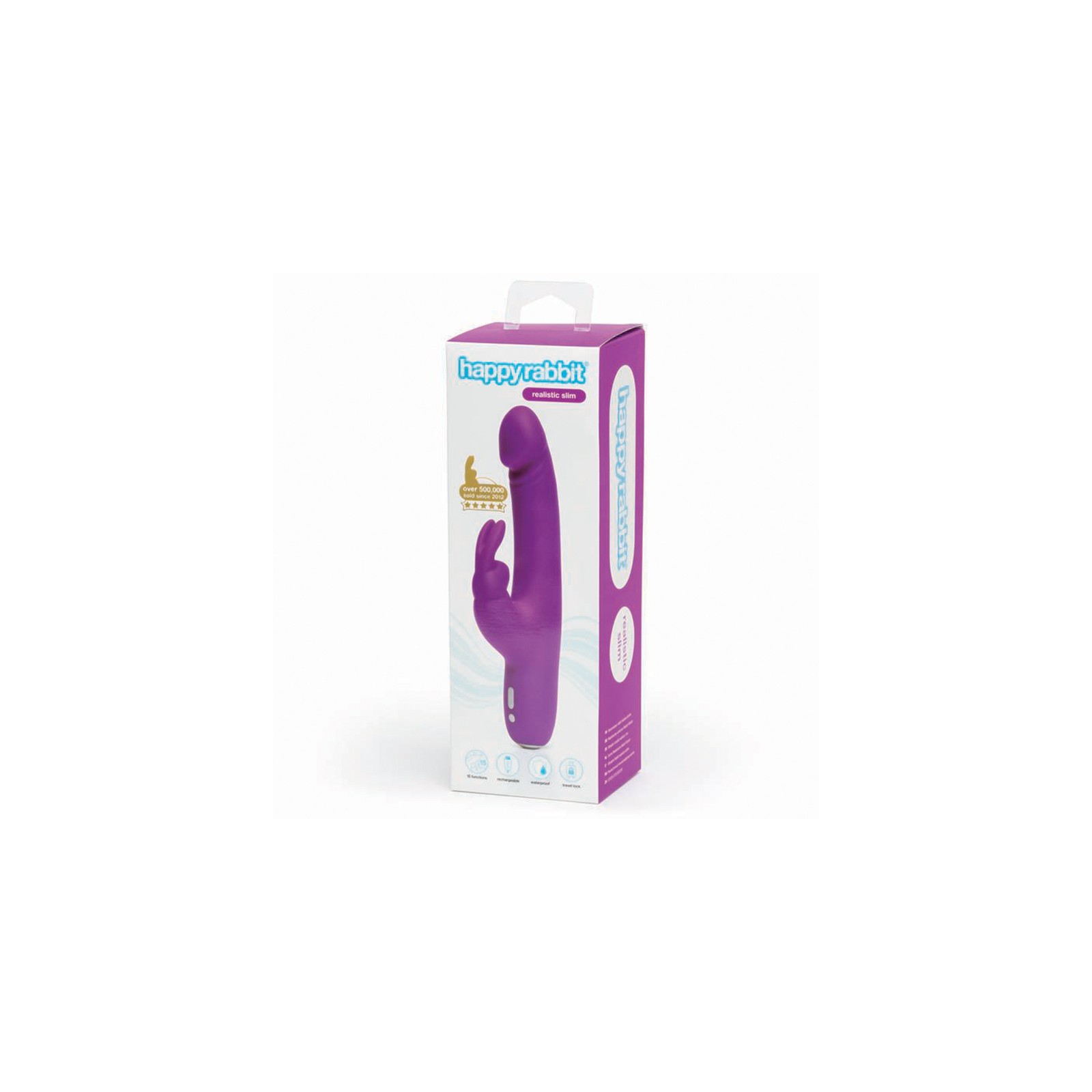 Happy Rabbit Realistic Slim Vibrator Purple - Pleasure at Your Control