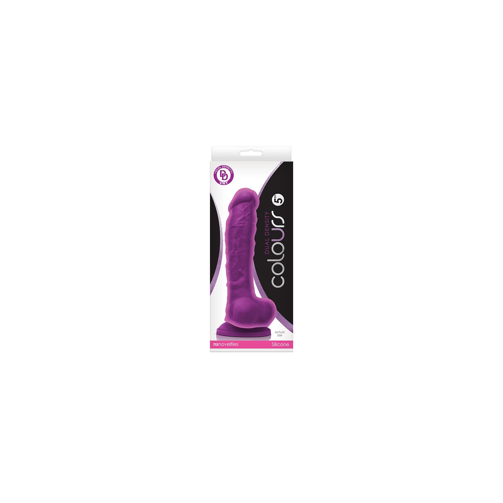 Colours Dual Density 5 in. Dildo - Purple