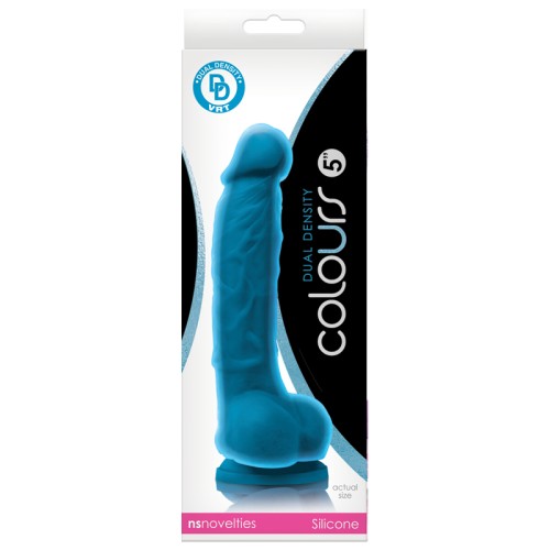 Colours Dual Density Blue Dildo - Realistic Pleasure