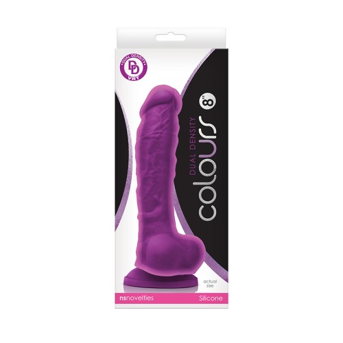 Dildo Dual Density de 8 in. Colores en Púrpura