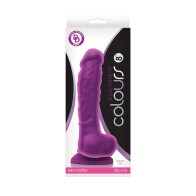 8 inch Colours Dual Density Dildo in Purple