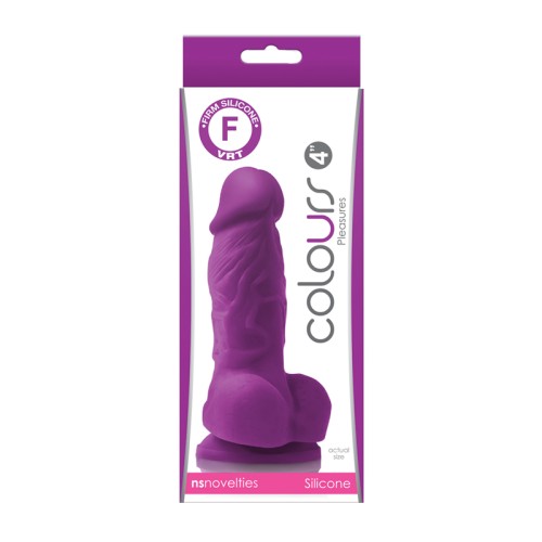 Colours Pleasures 4" Dildo in Purple for Pleasure