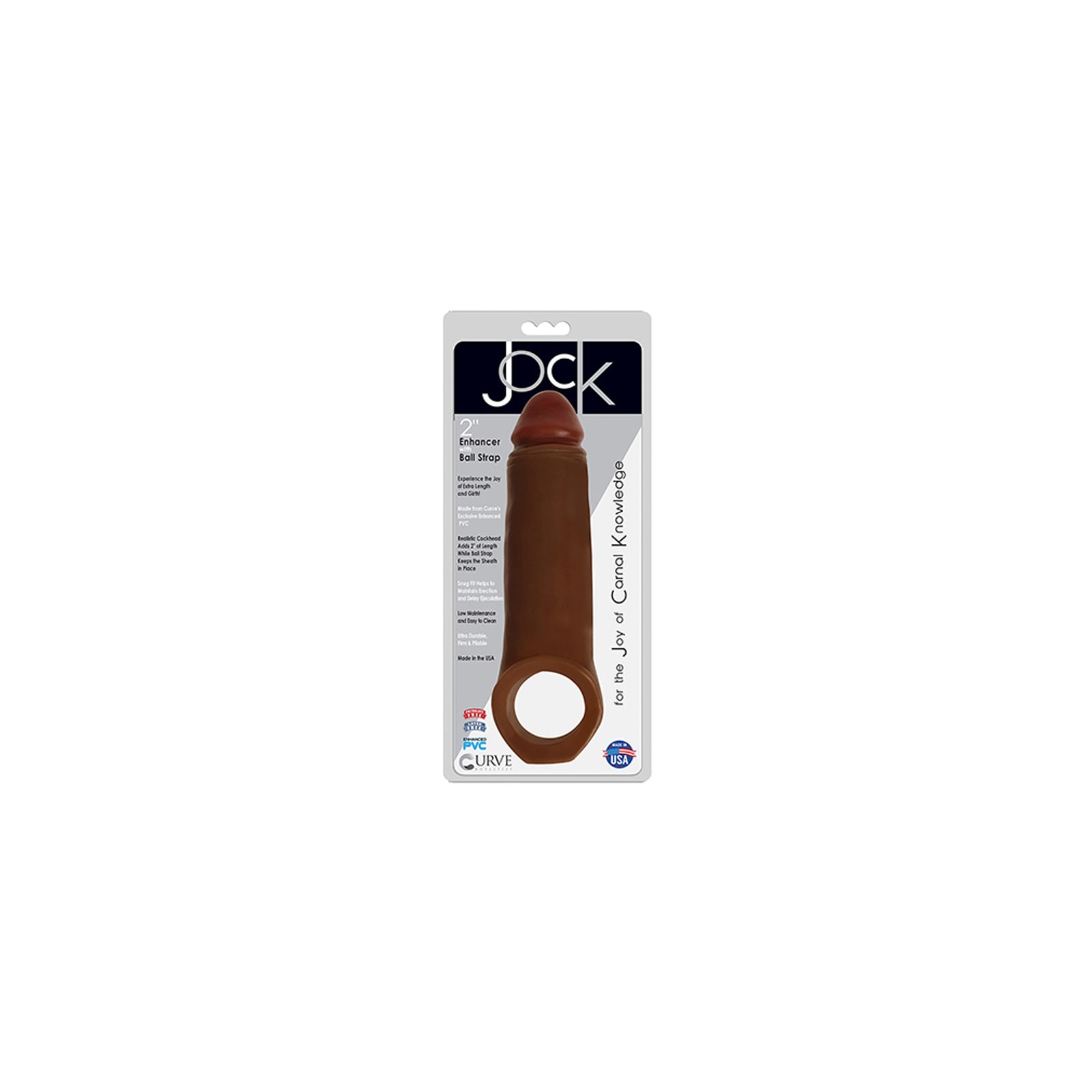 Curve Toys Jock Enhancer 2 in. Brown