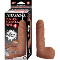 Pene Squirting Natural Realskin #1 Marrón