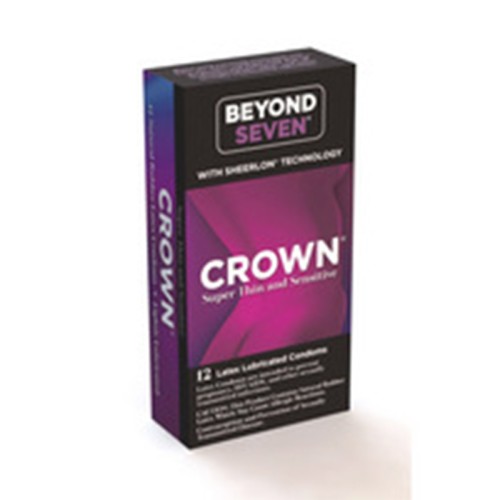 Condones Crown Lubricados 12pk para la Mejor Sensación