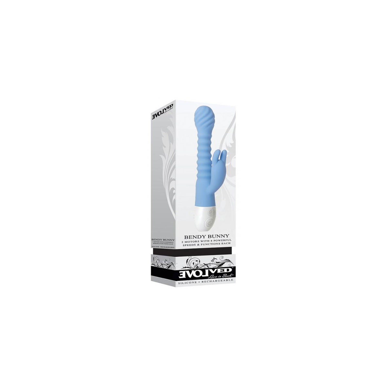 Vibrador Conejito Flexible Recargable de Silicona Evolved Azul