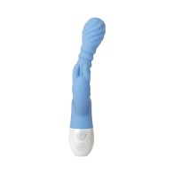 Evolved Bendy Bunny Rechargeable Silicone Vibrator Blue