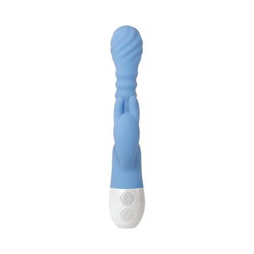 Evolved Bendy Bunny Rechargeable Silicone Vibrator Blue