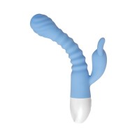 Evolved Bendy Bunny Rechargeable Silicone Vibrator Blue