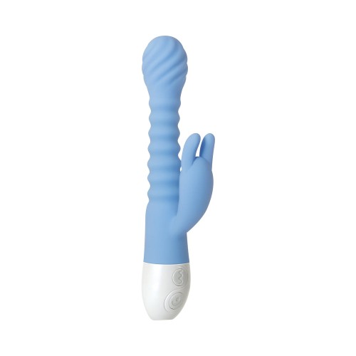 Evolved Bendy Bunny Rechargeable Silicone Vibrator Blue