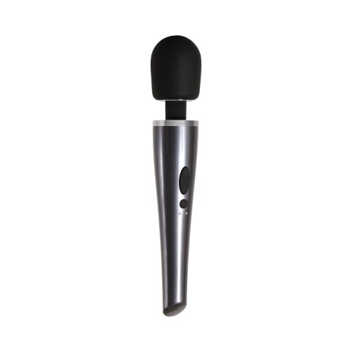 Vibrador Evolved Mighty Metallic Wand Cromo Negro