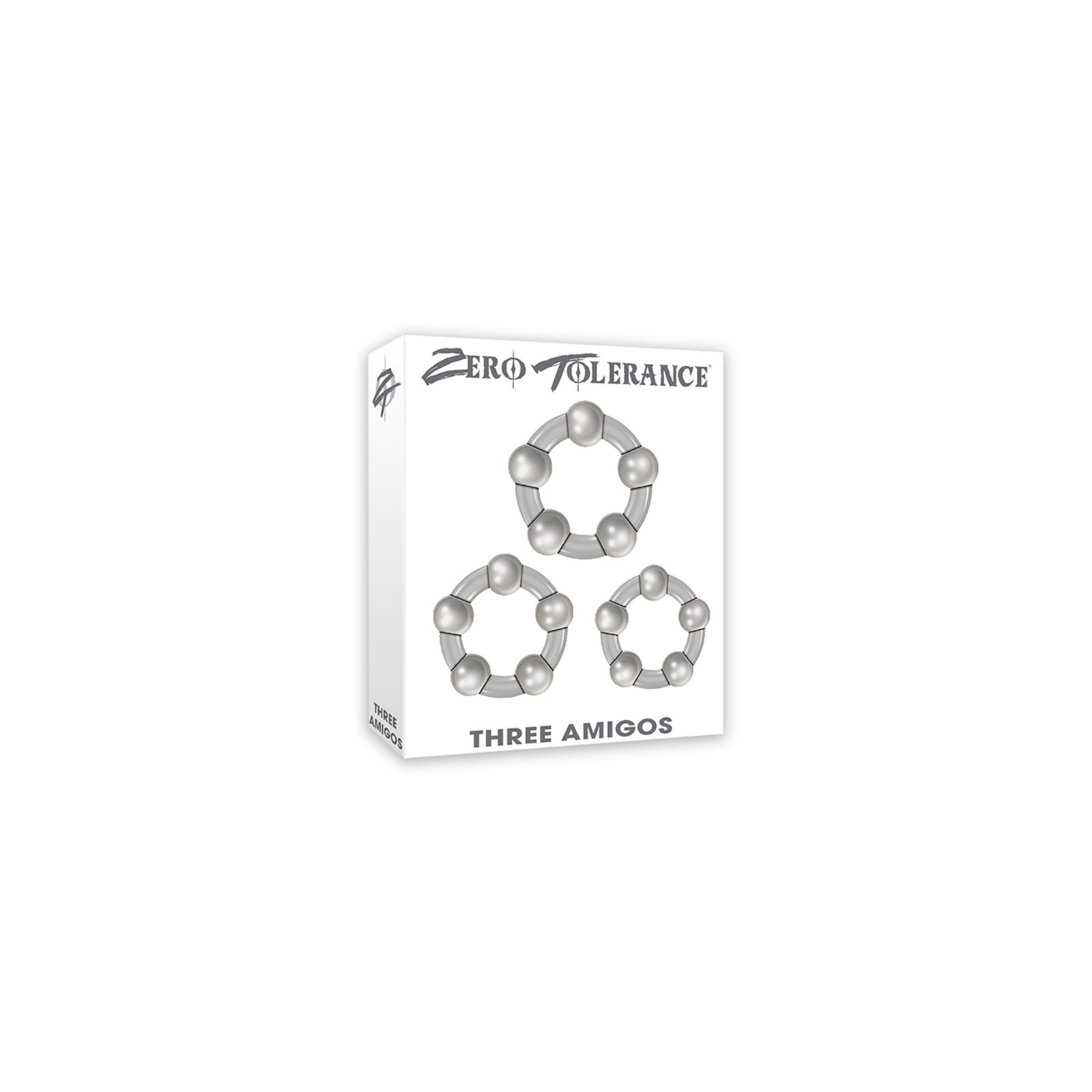 Set de Anillos para el Pene Tres Amigos Zero Tolerance Transparente