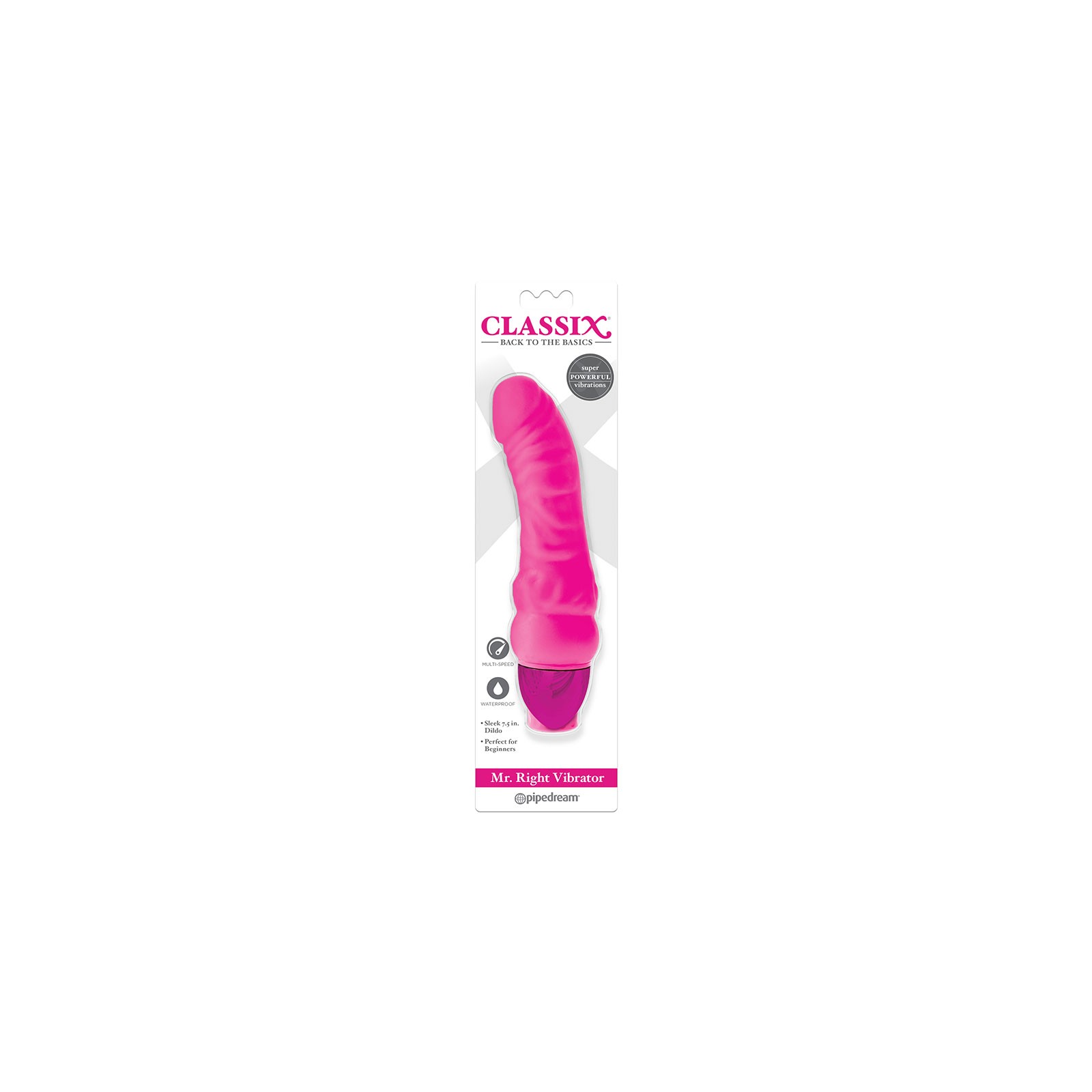 Pipedream Classix Mr. Right Vibrador Rosa