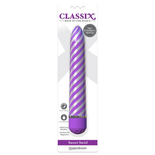 Vibrador Slim Classix Sweet Swirl de Pipedream para Sensaciones Dulces