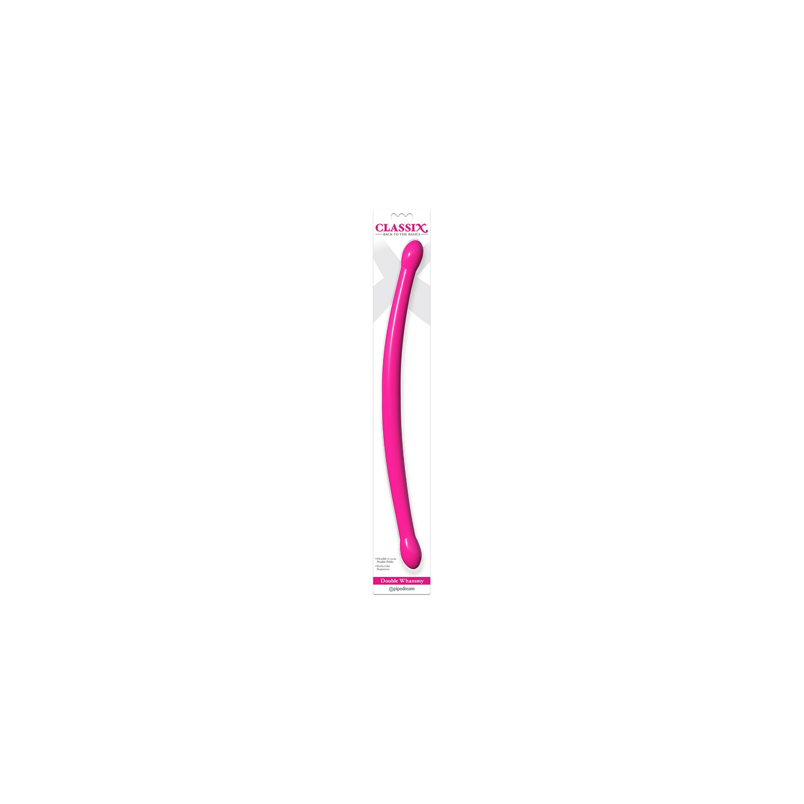 Pipedream Classix Double Whammy Flexible Dildo in Pink