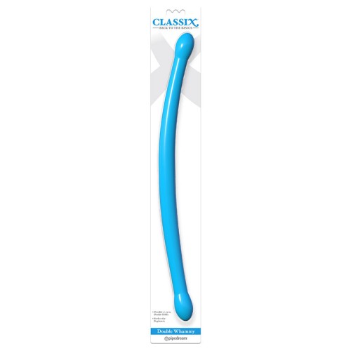 Revisión del Dildo Doble Flexible Classix Double Whammy de Pipedream Azul