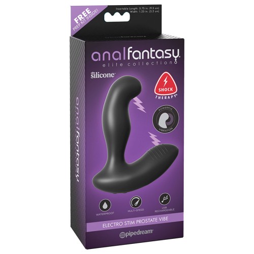 Pipedream Anal Fantasy Elite Collection Electro Stim Prostate Vibe Black - Elevate Your Pleasure