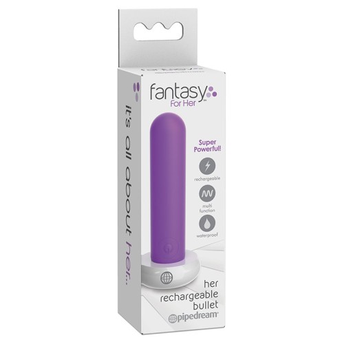 Pipedream Fantasy Para Ella Vibrador Bullet Recargable Púrpura