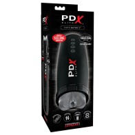 Masturbador Vibrador y Thrusting PDX Elite Motobator 2 Claro/Negro