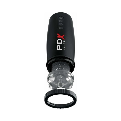 Masturbador Vibrador y Thrusting PDX Elite Motobator 2 Claro/Negro