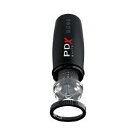 Masturbador Vibrador y Thrusting PDX Elite Motobator 2 Claro/Negro