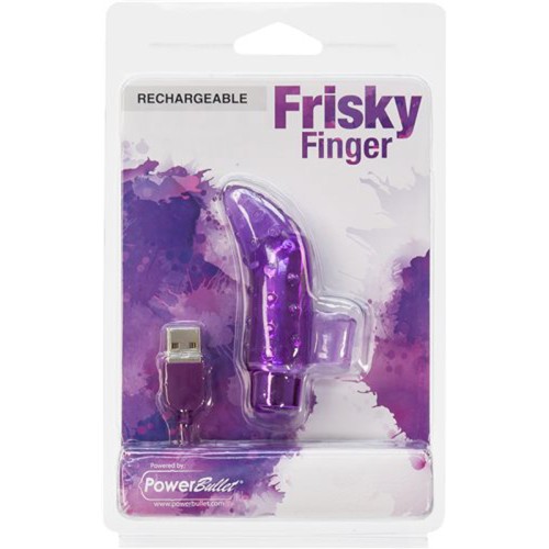 Frisky Finger Estimulador Recargable para Mujeres - Púrpura