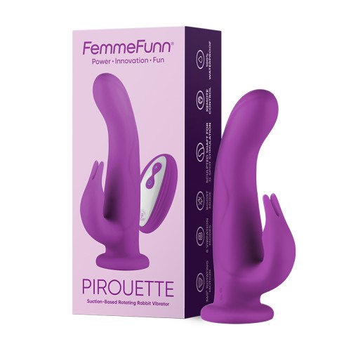 Vibrador de Doble Estimulación Pirouette de 8 in. FemmeFunn