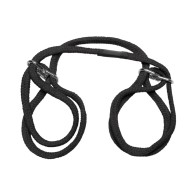 Japanese Style Cotton Bondage Cuffs - Black