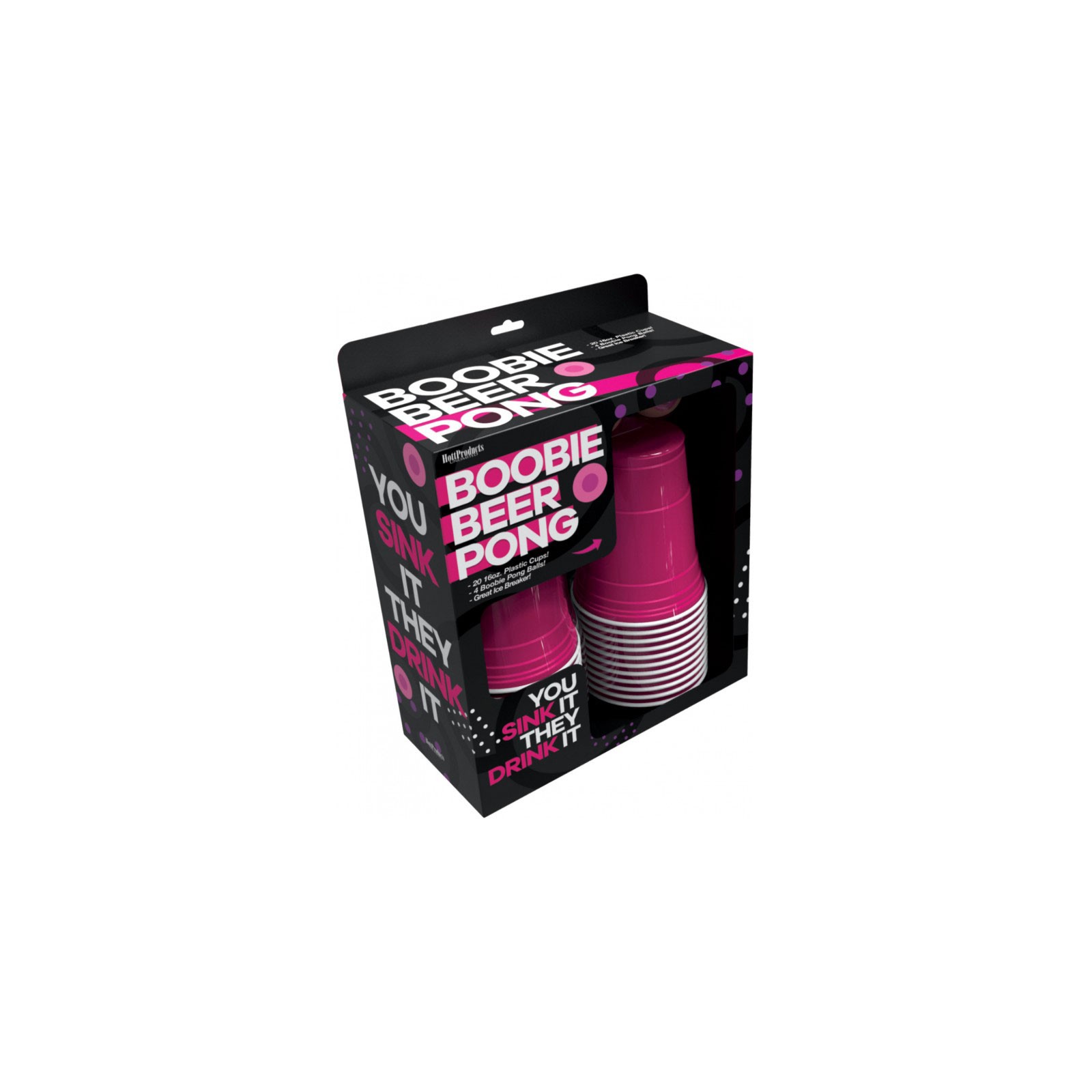 Boobie Beer Pong Boxed Set With Cups & Boobie Balls