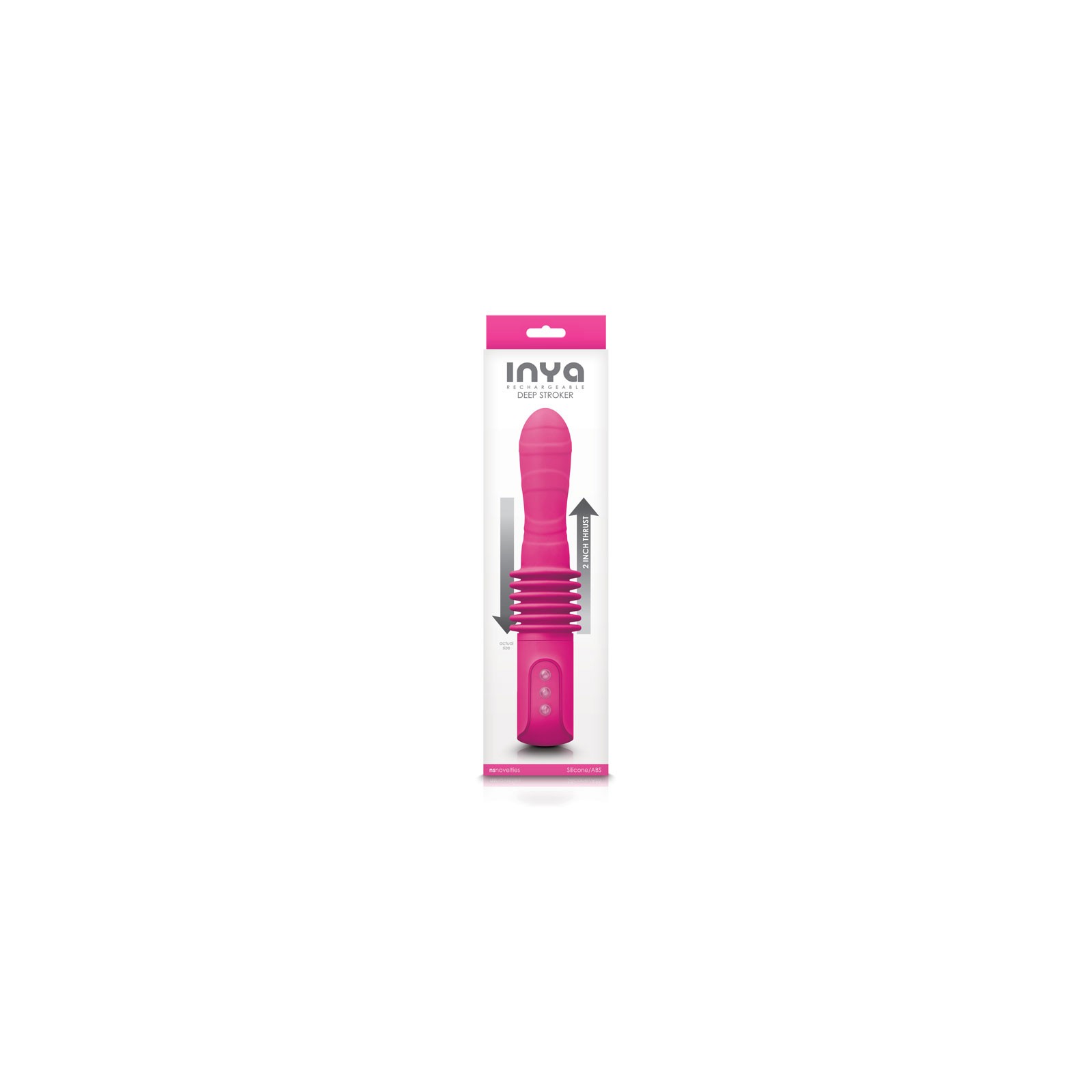 Buy INYA Deep Stroker Rechargeable Thrusting Vibrator Pink