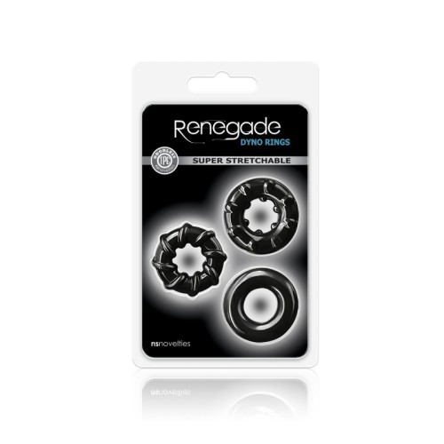 Paquete de Anillos Renegade Dyno Negro