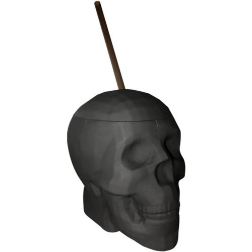 Black Matte Skull Drinking Cup - Fun Party Accessory