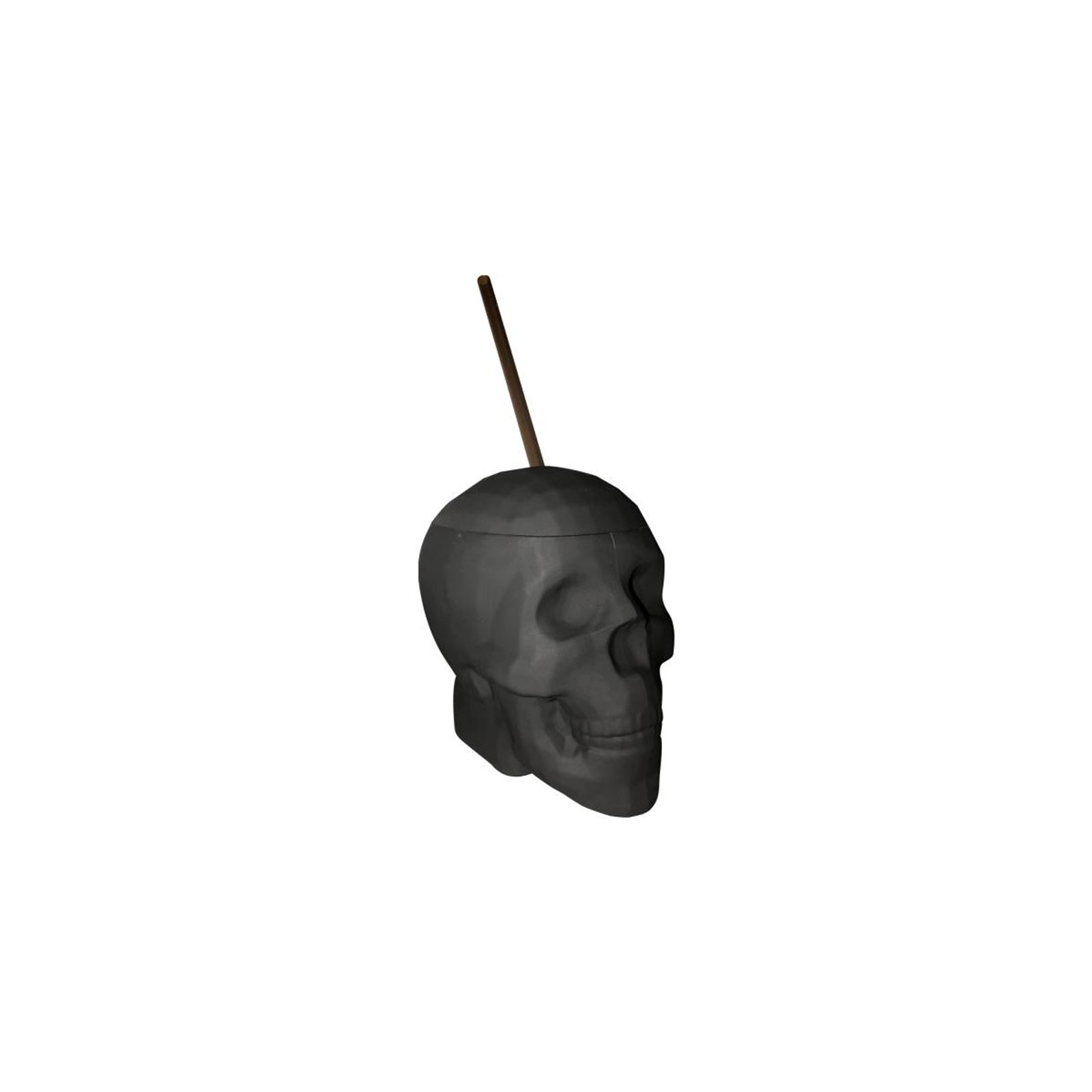 Black Matte Skull Drinking Cup - Fun Party Accessory