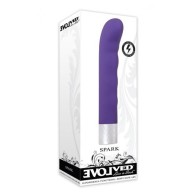 Vibrador Recargable Evolved Spark para Punto G Morado