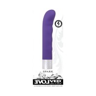 Vibrador Recargable Evolved Spark para Punto G Morado