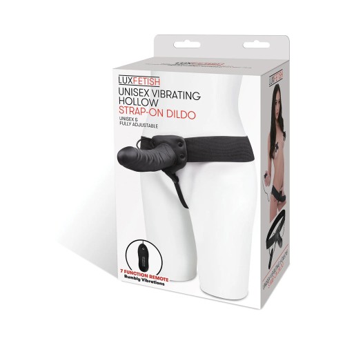 Lux Fetish Vibrating Hollow Strap-On Dildo Unisex - Explore Together