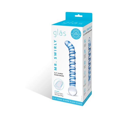 Dildo de Cristal Mr. Swirly de 6.5 in. para Estimulación del Punto G