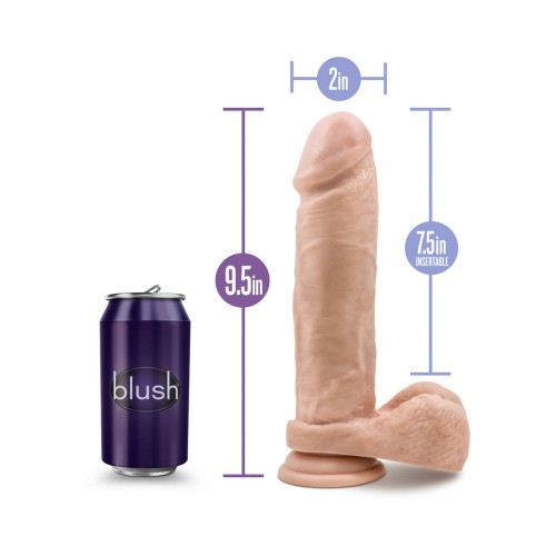 Au Naturel 9.5in Posable Dildo with Balls in Beige